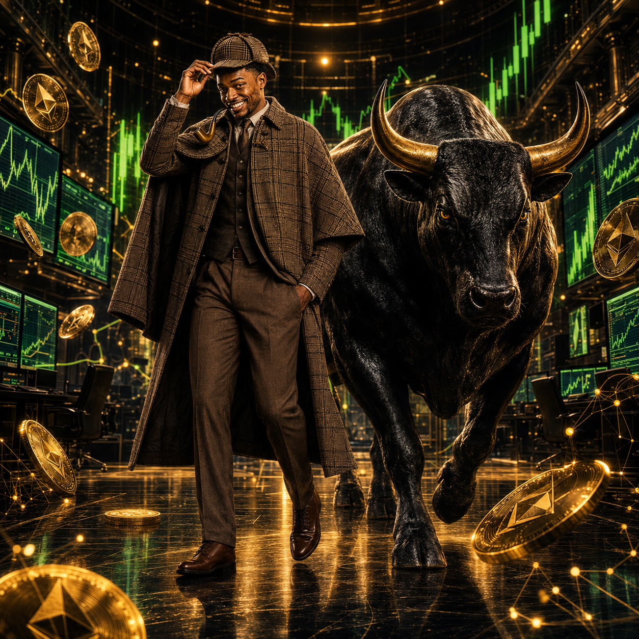 PipeAnsem and the black bull on the trading floor
